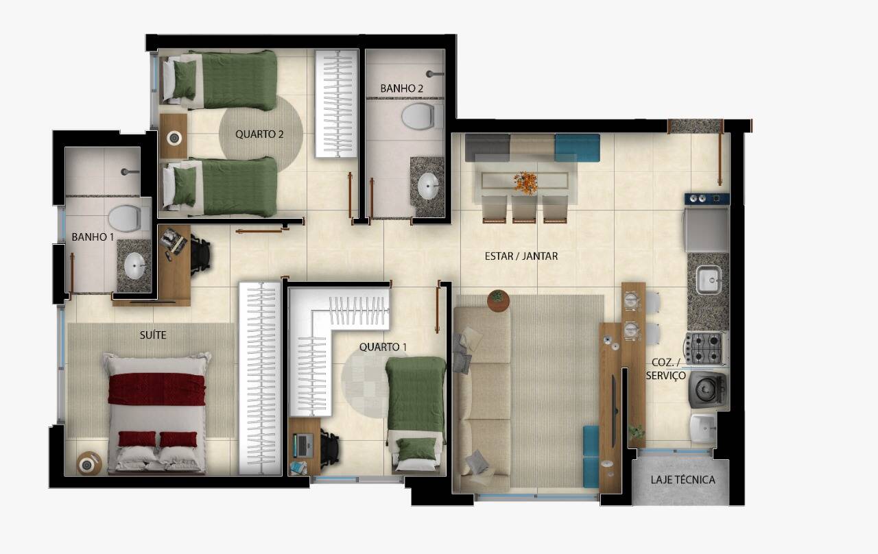 Apartamento à venda com 3 quartos - Foto 23