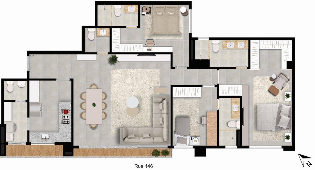 Apartamento, 3 quartos, 140 m² - Foto 26